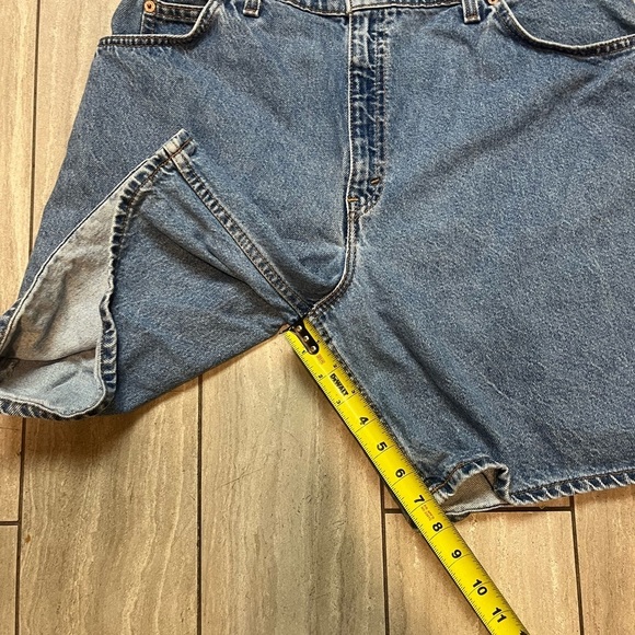 VINTAGE 1990’S 36951 LEVIS ORANGE TAB HEMMED RELAXED SHORTS MENS 33” - Picture 6 of 7
